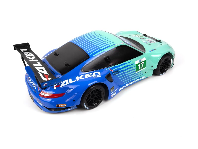 *PAINTED* 1-10 Porsche 911 GT3 RSR Falken Painted Body (206mm/210mm)  [HPI] 160782