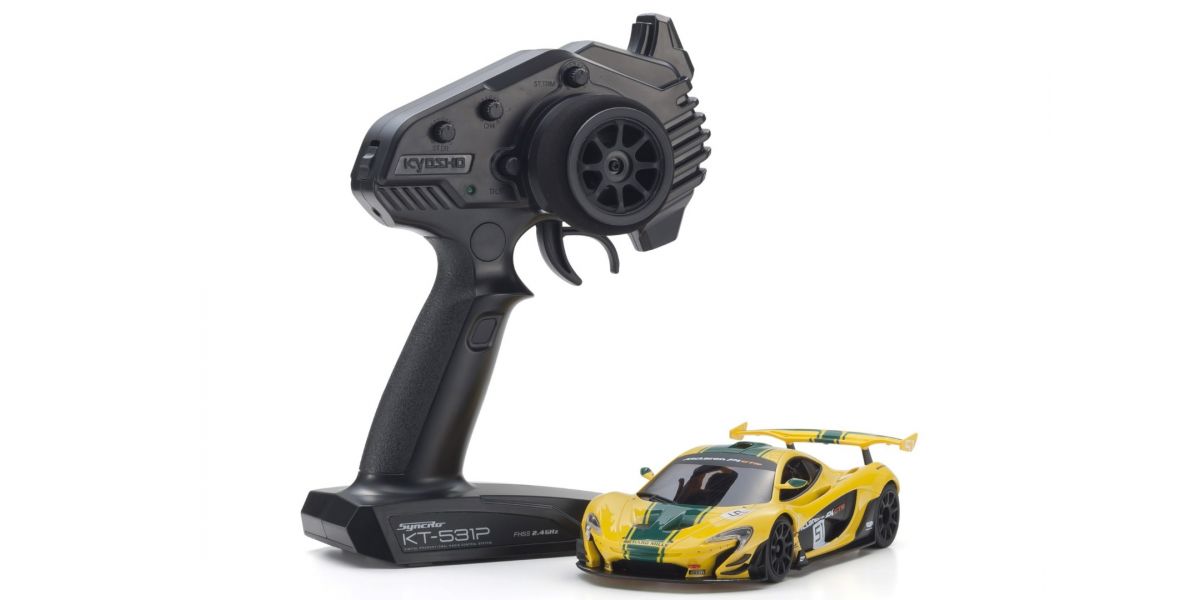 RWD MR-04 McLaren P1 GTR Yellow/Green - Readyset RTR (Ready to Run) MR04 [KYOSHO] 32375YG