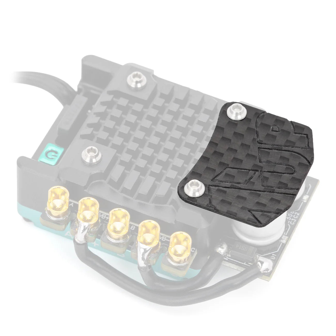 Carbon Fiber Pro ESC Capacitor Mount – Use With  (25-30mm Mounts) [1up Racing] 190501 190503