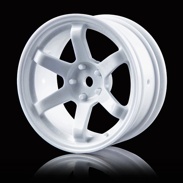 White High Traction 5mm 7mm 1-10 TE37 Style Wheels [MST] 832302W 832301W