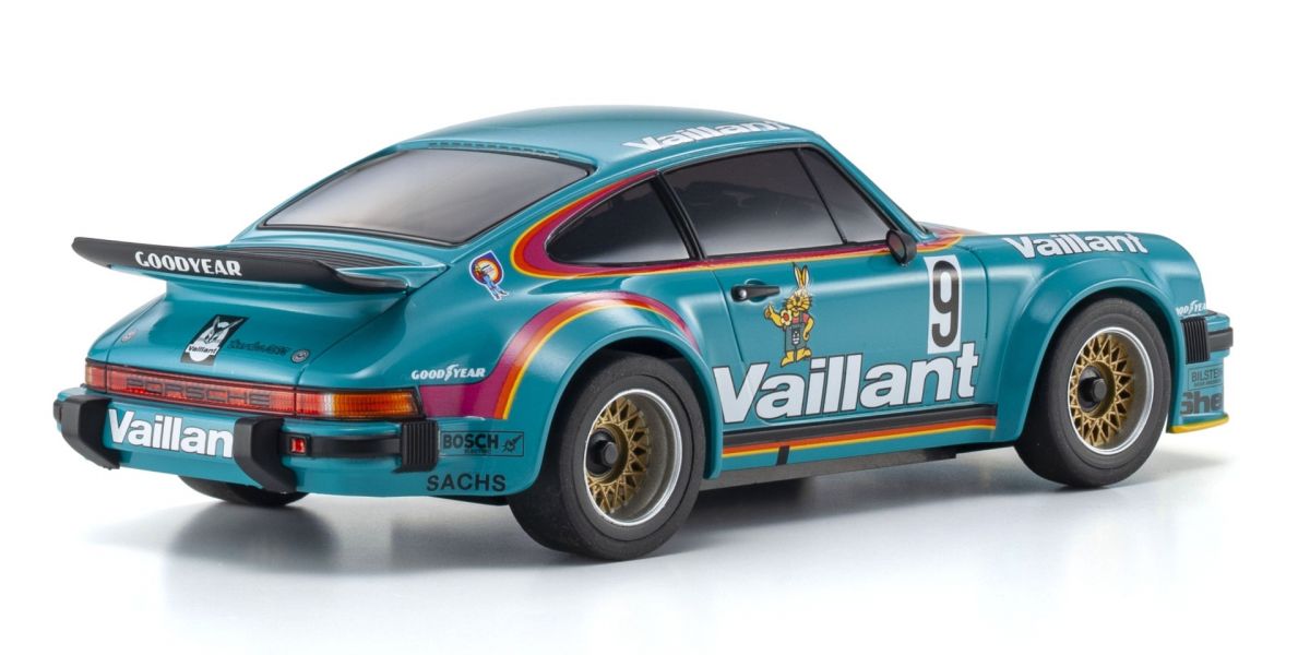 MINI-Z Racer MR-04 RWD Porsche 934 RSR Turbo 1976 Vaillant #9 Teal Readyset RTR (Ready to Run) [KYOSHO] 32368V