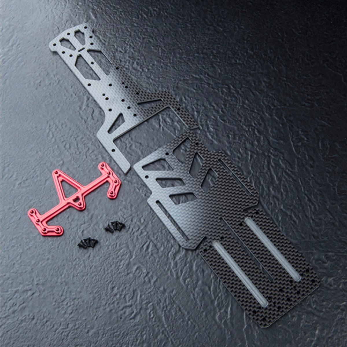 RMX 4 Carbon Lightweight Adjustable Wheelbase 257/266/275 Lower Deck - Red Black [MST] 210736BK 210736R (Copy)