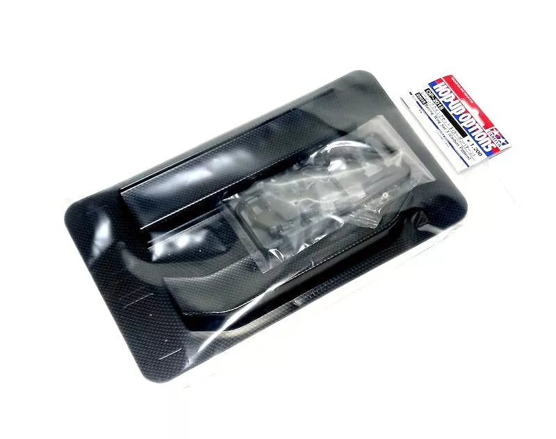 Carbon Fiber Print Lexan Wing Set 3 with Stand [Tamiya