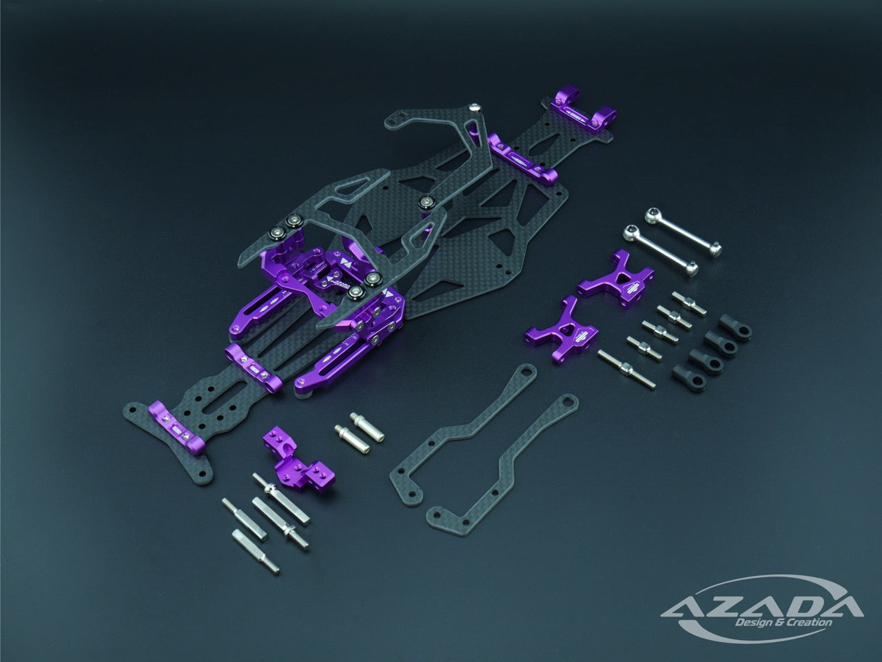 DISCONTINUED: MERLIN 1/10 R/C RWD Competition Drift Car Chassis (Decou ...