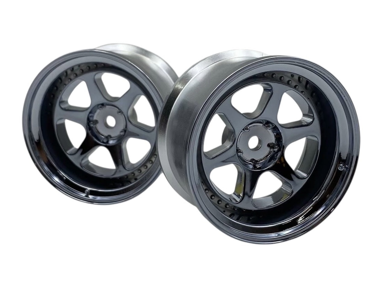 Work Rims Front View OUTLET: Work Meister L1 - Black Chrome - 1-10 Rims Wheel 6mm 8mm [LAB ...