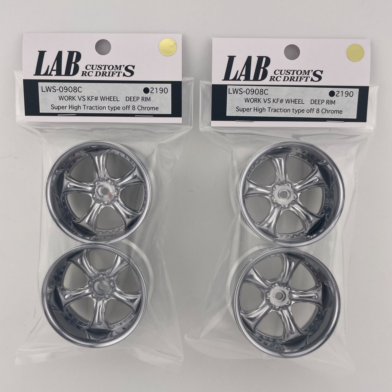 Work VS-KF VSKF 1-10 VS KF Super High Traction Wheels (CHROME) 6mm / 8mm 1-10 RIMS [Lab] LW-0906C  LW-0908C (Copy)