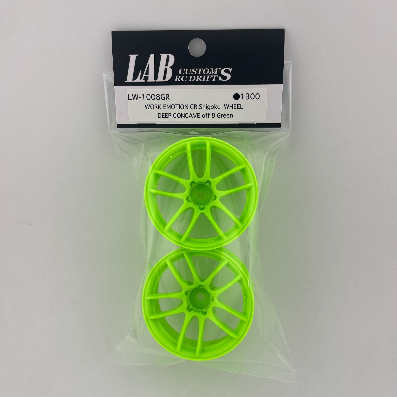 1-10 WORK EMOTION CR SHIGOKU GREEN RIMS 6mm 8mm [LAB] LW-1008GR LW-1006GR