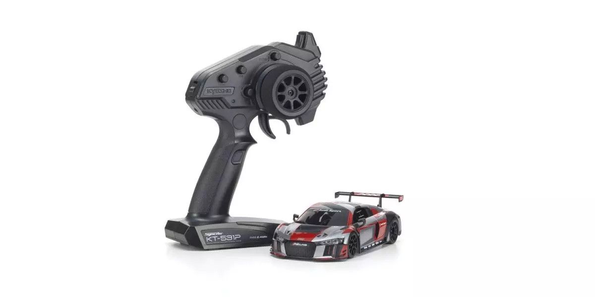 MINI-Z Racer MR-04 RWD readyset Audi R8 LMS 2016 “Gray/Red” Readyset RTR (Ready to Run) [KYOSHO] 32357RGB