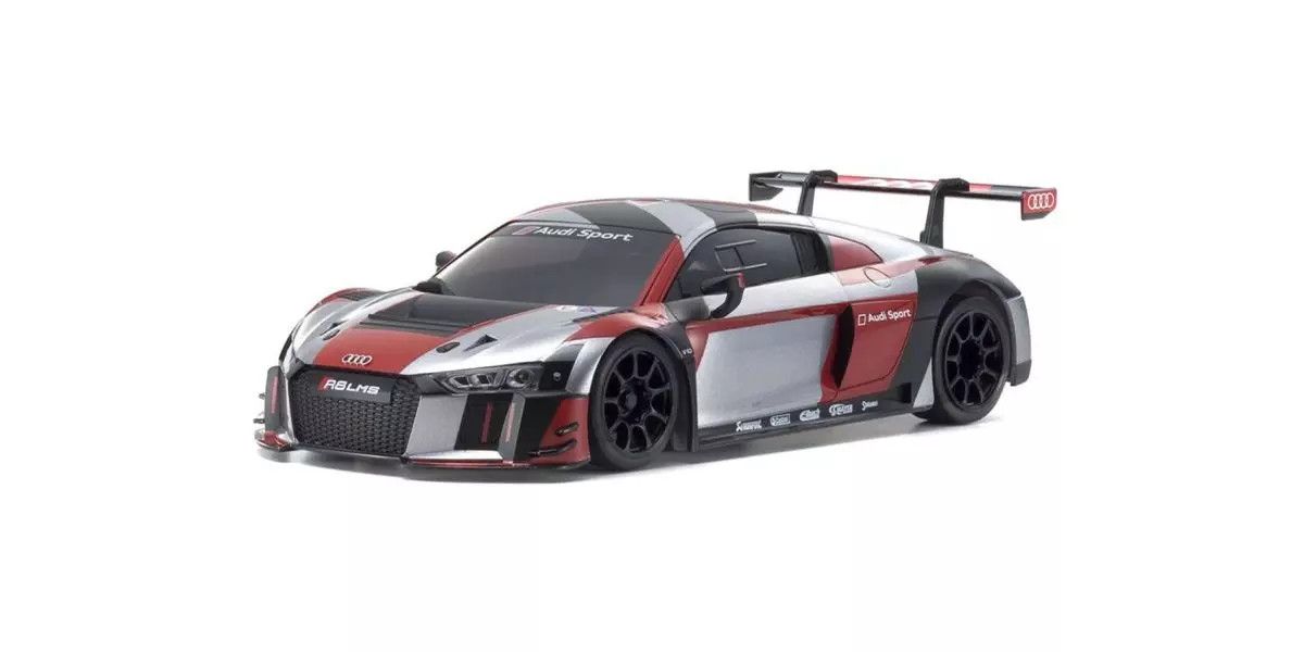 ASC MR03W-MM Audi R8 LMS 2016 “Gray - Red” Mini-Z RWD 1-28 Painted Body Auto Scale Collection [Kyosho] MZP246RGB