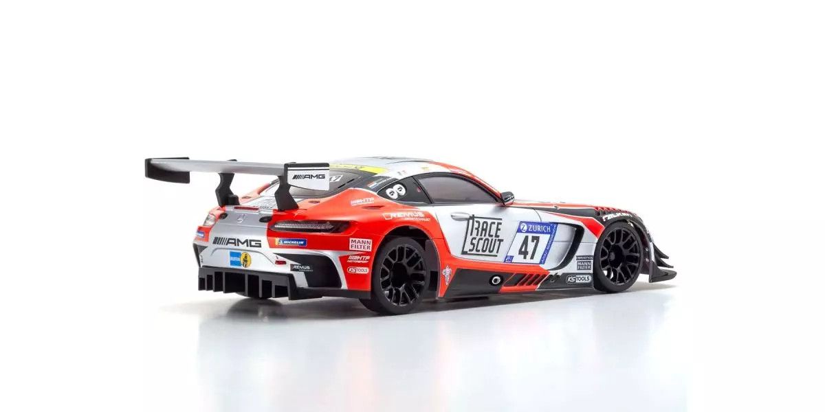 MINI-Z Racer MR-04 RWD Mercedes AMG GT3 No.47 24H Nurburgring 2018 Silver Red Readyset RTR (Ready to Run) [KYOSHO] 32367FRS
