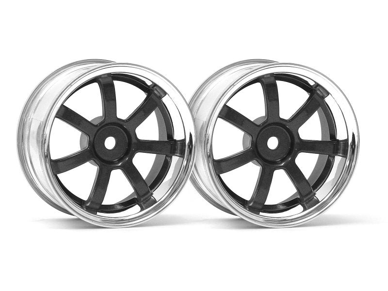 RAYS GRAM LIGHTS 57S-PRO GUN METAL CHROME (9mm OFFSET) DEEP DISH 1-10 RIMS [HPI RACING] 3324