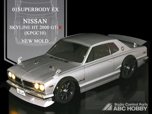 Nissan Skyline Hakosuka GT-R / Body Set with Light Buckets (KPGC110) - 1-10 Body Set [ABC Hobby] 67085
