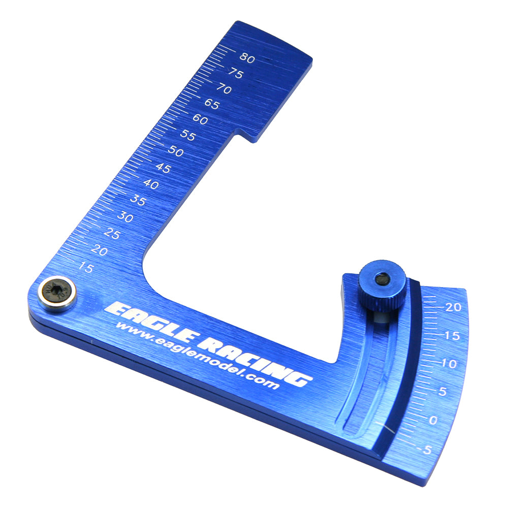 22 Degrees Aluminum BLUE Camber Gauge Tool [Eagle Racing] 3791V3U-BL