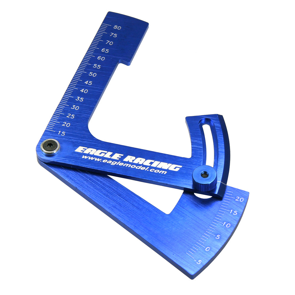 22 Degrees Aluminum BLUE Camber Gauge Tool [Eagle Racing] 3791V3U-BL