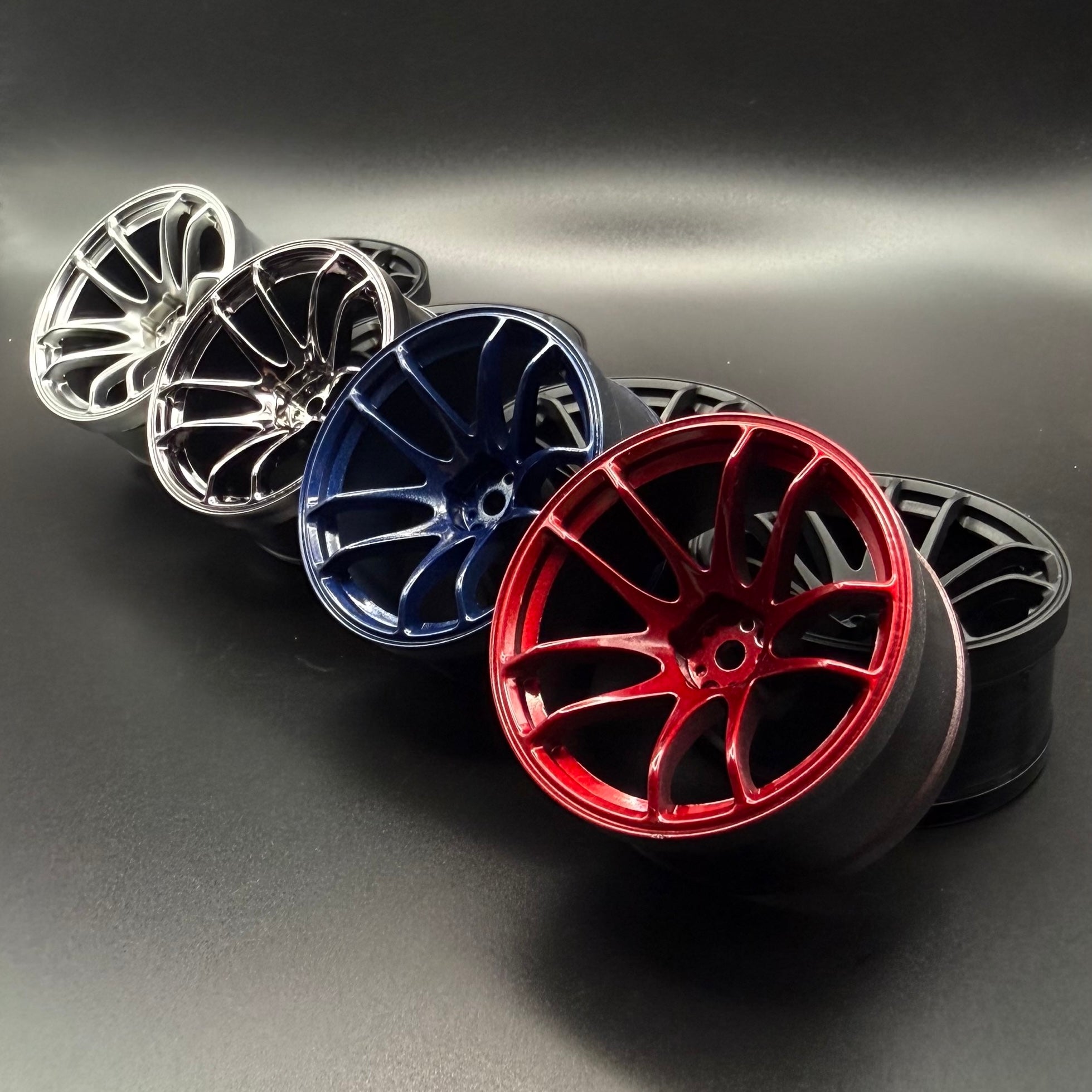 CRS Split 5 Spoke Style 1-10 Rims (6mm / 8mm) Black Red Blue Bronze Smoke Silver [Hayashi Garage]