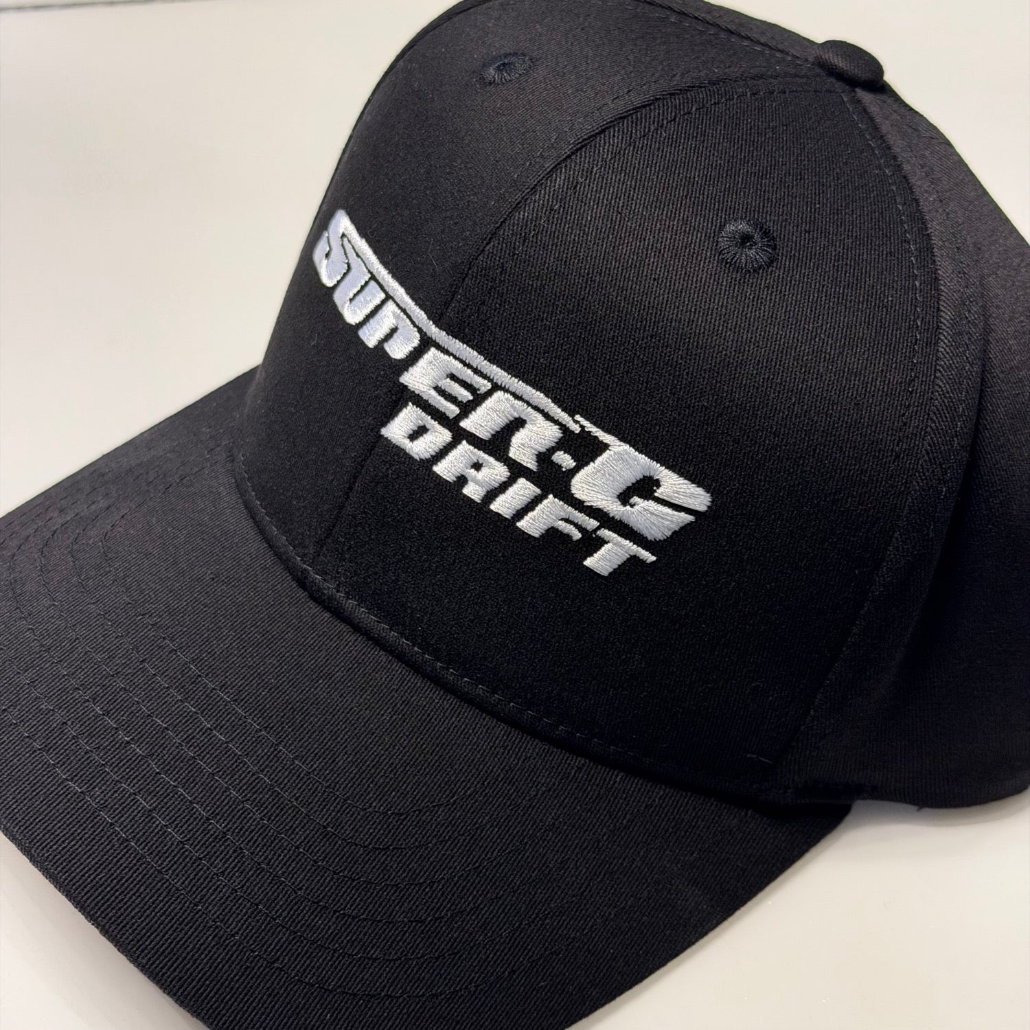 Flex Fit (BLACK) Hat with 3D Super-G Drift Embroidered Logo [Super-G] SG-FF-SG5
