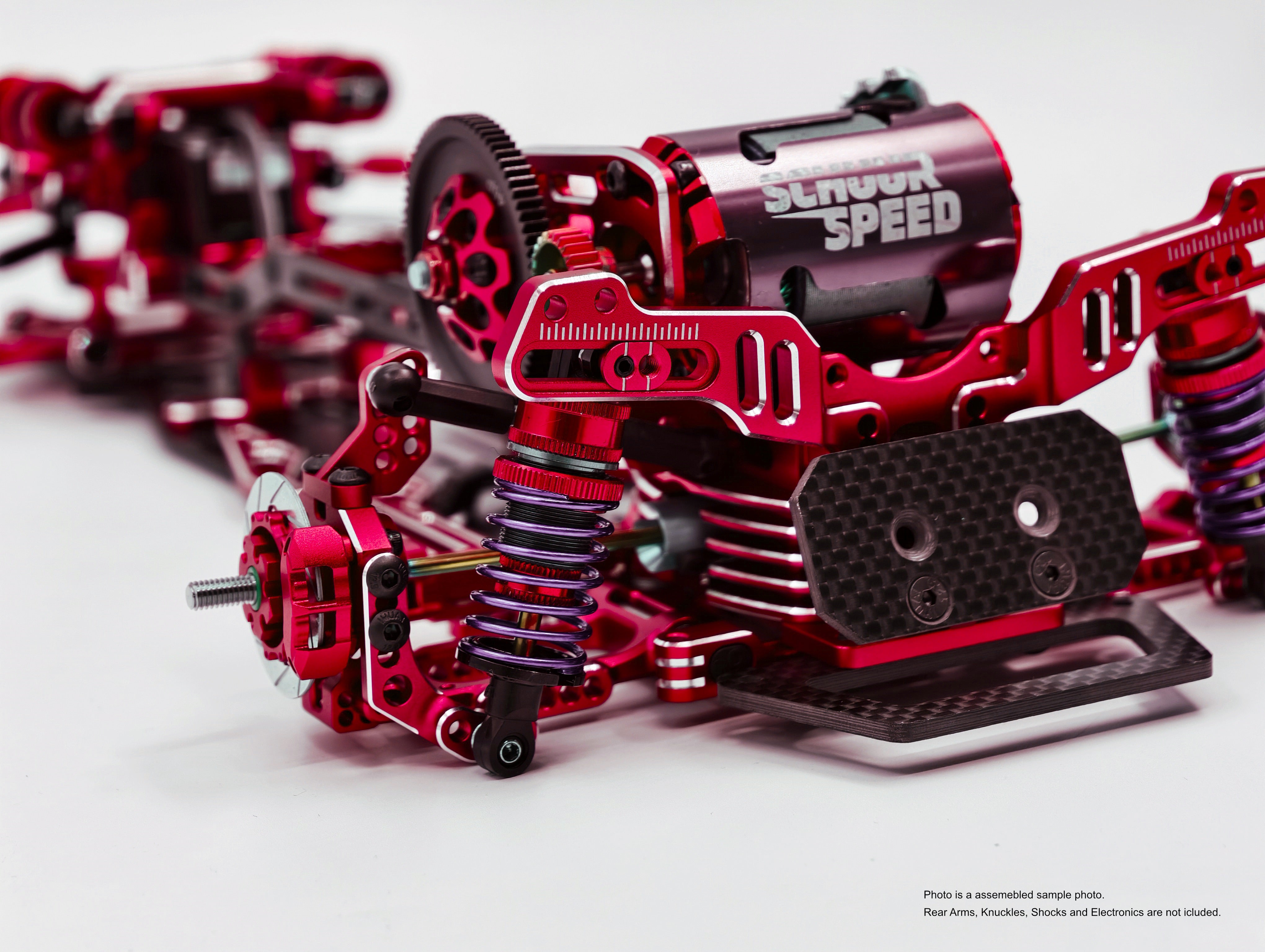 SV2 Chassis Conversion Kit Transmission Gear Box and Lower Deck Suspension Blocks - BLUE SILVER RED PURPLE BLACK - YD-2 RD SD RMX RDX [RHINO RACING] RR-861