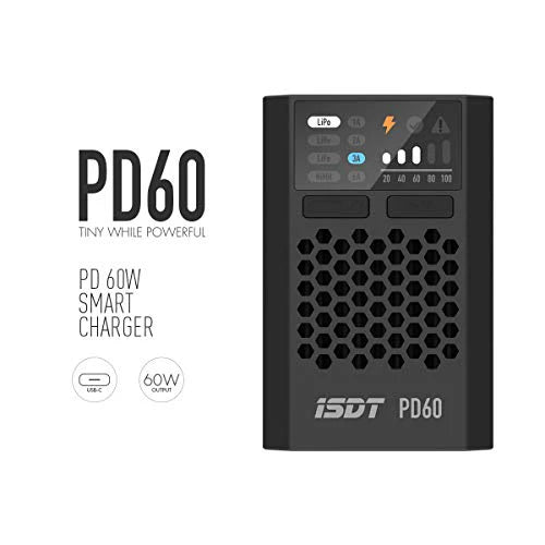 PD60 60W 6A Lipo Balance Charger, RC Battery Balance Charger Portable [ISDT] ISDT-PD60
