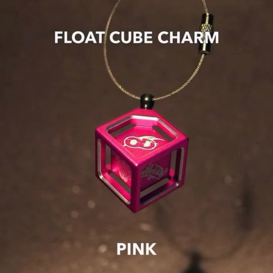 FLOAT CUBE CHARM - KEYCHAIN KEY STRAP - RED BLUE PURPLE PINK BLACK [OVERDOSE]