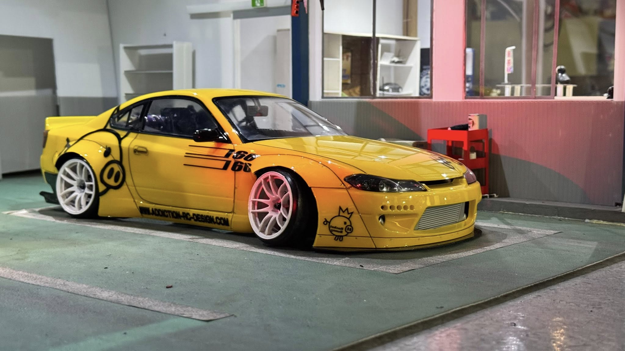 Addiction RC Nissan Silvia S15 Rocketbunny Clear Body Set