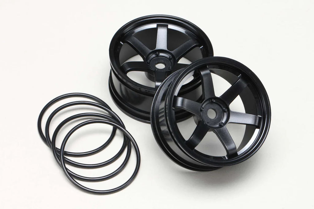 TE37 Style 6 Spoke (Black) Rims - 5mm - 7mm [Yokomo] TW