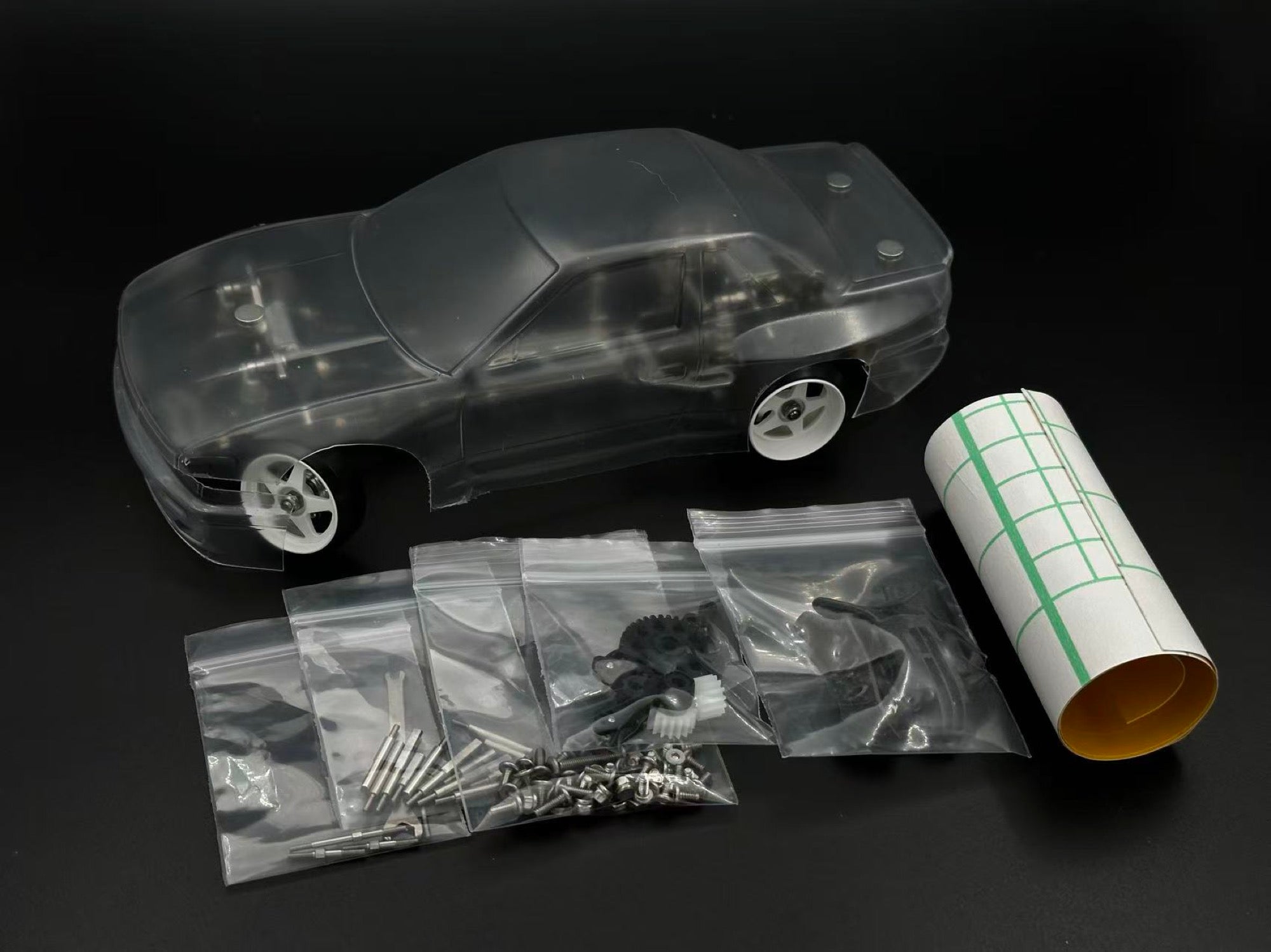 RTS 1-24 RWD Drift PRE-ASSEMBLED Chassis Kit with Body Rims Tires [Rhino Racing] RTS-2402