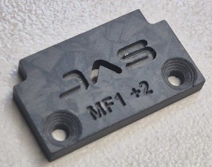 RTA V3 MF1 ABS Body Adapters - Carbon Fiber Front Bumper Bracket - Standard / 2mm Offset [Das Speed] DAS-V3-005