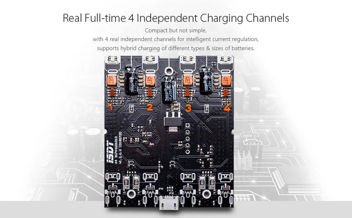 A4 Air Battery Charger,Smart AA/AAA Battery Charger with Bluetooth Connection Function [ISDT] ISDT-A4-AIR