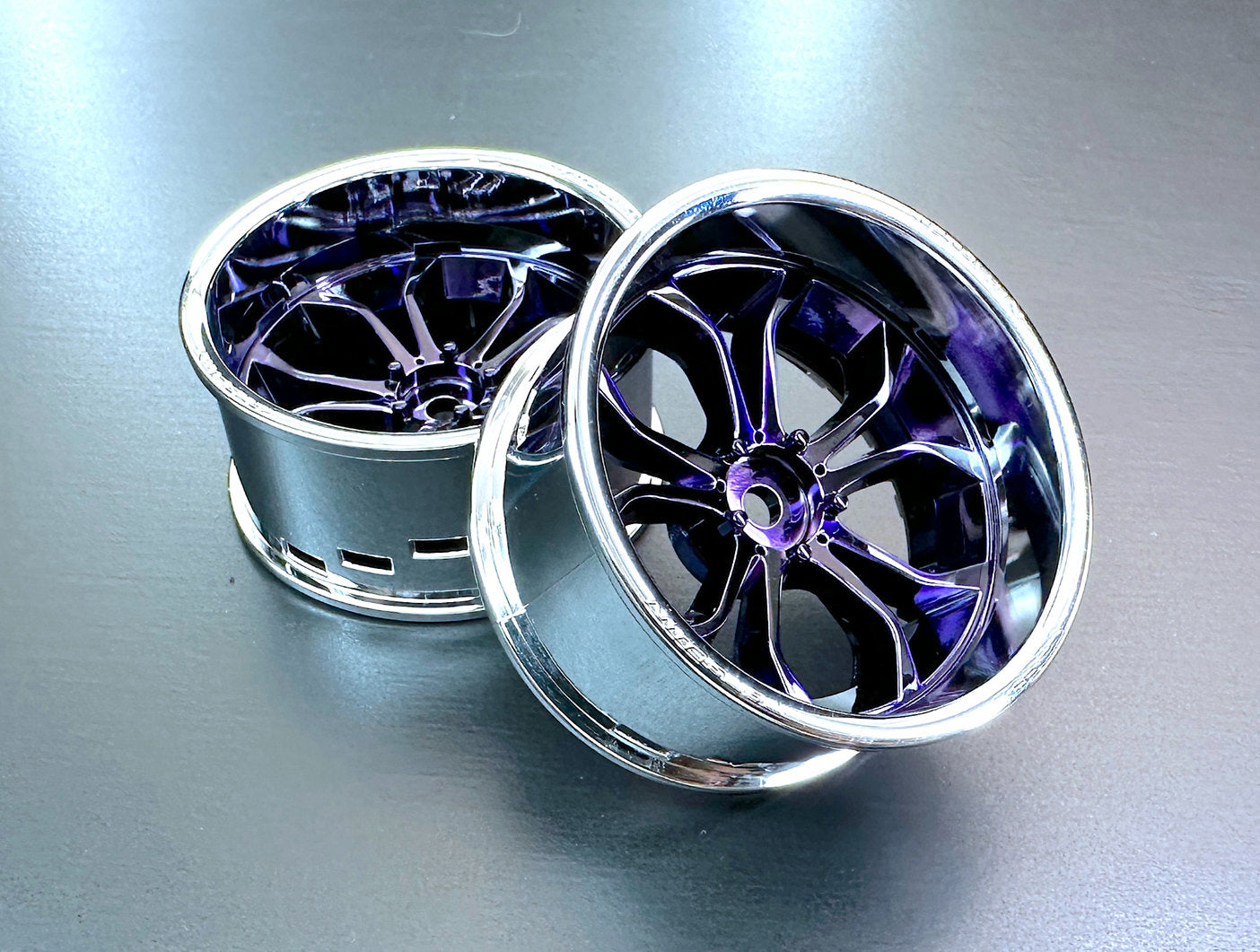 Purple Rms DEEP SPIDER (Chrome / Chrome Purple) Super-Rim Set (Adjustable Offset ...