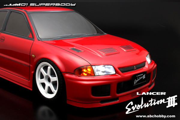 Mitsubishi Lancer Evolution III 1-10 Body Set w/ Light Buckets [ABC HOBBY] 67092