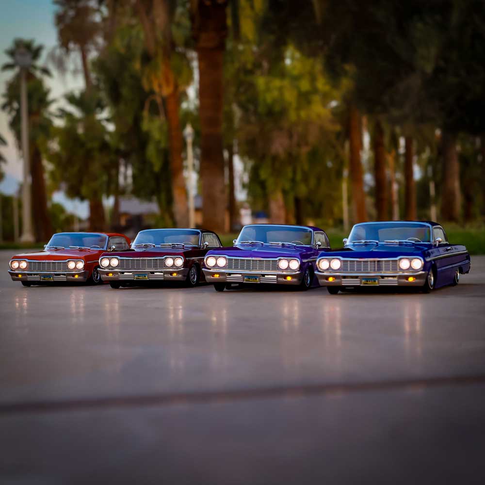 SixtyFour-18 1964 Chevrolet Impala SS 1/18 Hopping Lowrider - RTR Ready to Run - Red Blue Orange Lavender [REDCAT] 44937 44935 44938 44936