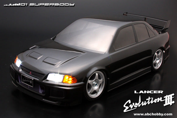 Mitsubishi Lancer Evolution III 1-10 Body Set w/ Light Buckets [ABC HOBBY] 67092