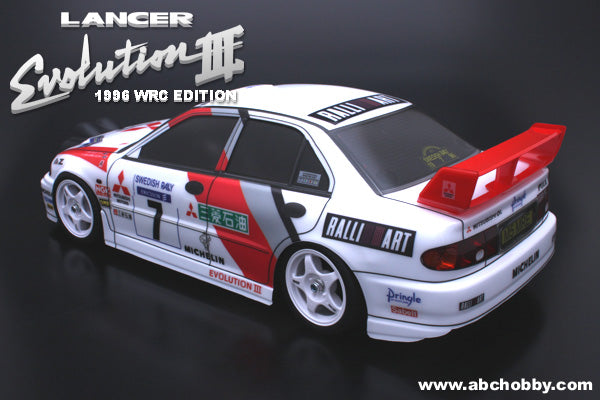 Mitsubishi Lancer Evolution III WRC Edition EVO 3 1-10 Body Set w/ Light Buckets [ABC HOBBY] 67148