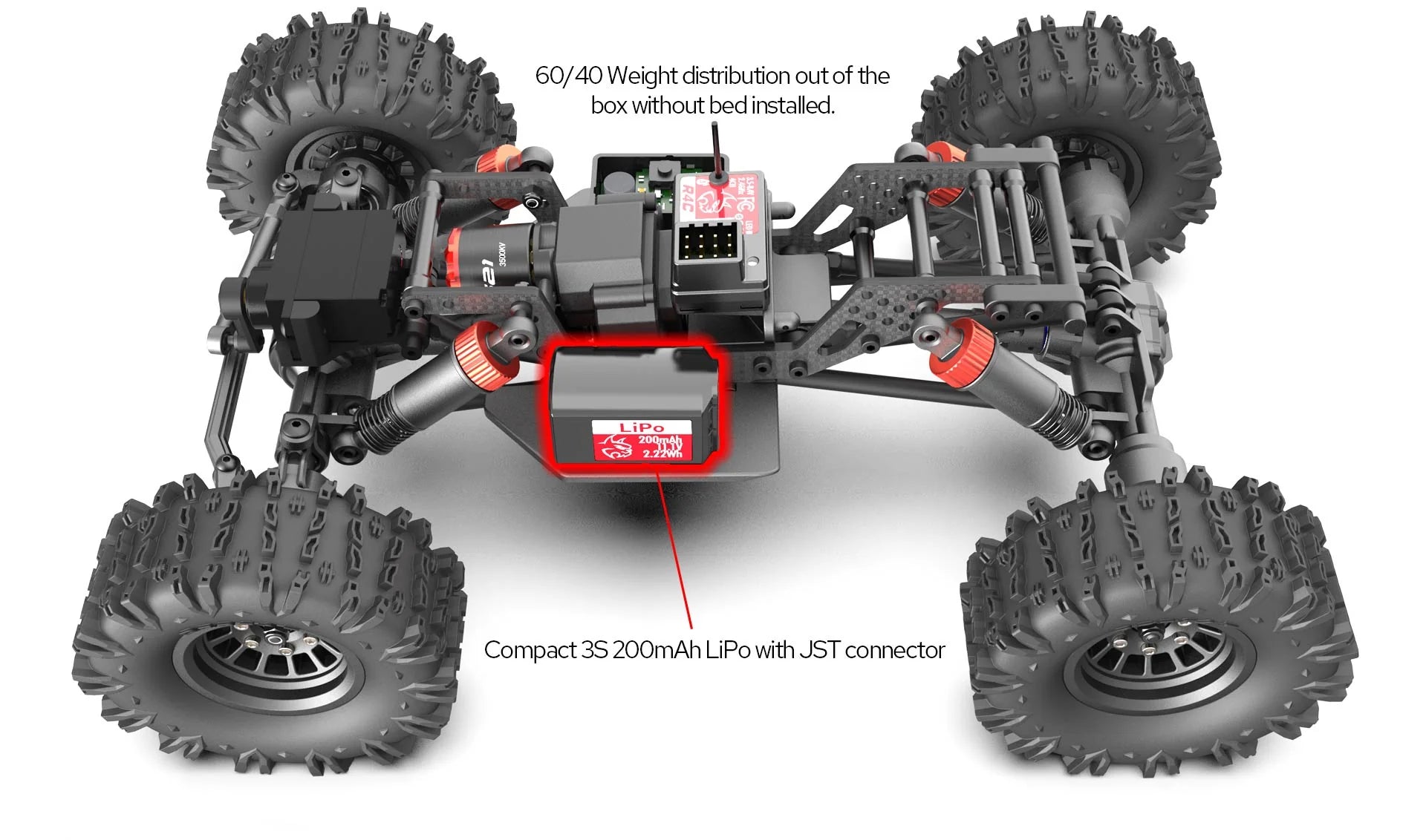 Ascent-18 APEX Portals - 1/18 Scale Brushless Electric Rock Crawler RTR COMP READY TO RUN [Redcat] 42222 42219