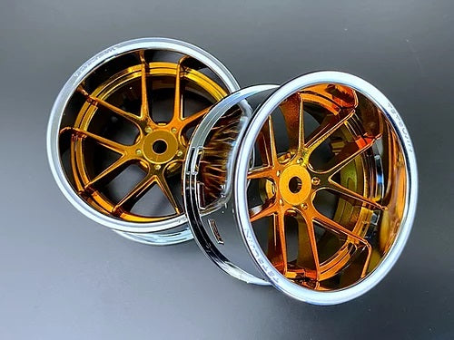 Jasmine GOLD / CHROME RIM02 Super-Rim Set (Adjustable Offset 3, 6, 9 ...