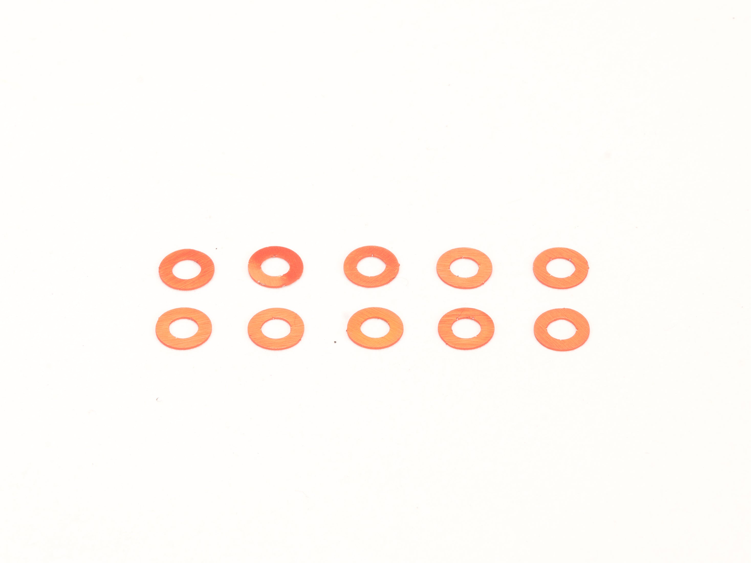 MR-03 / MR-04 Orange M2 x 0.2mm KING PIN Shims (10pc) for 1-28 [PN Racing] 700409A