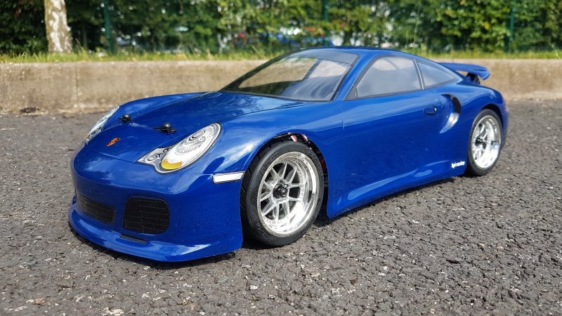 PORSCHE 911 TURBO (996) BODY 1-10 Body Set (190mm) w Wing - [HPI] 7335