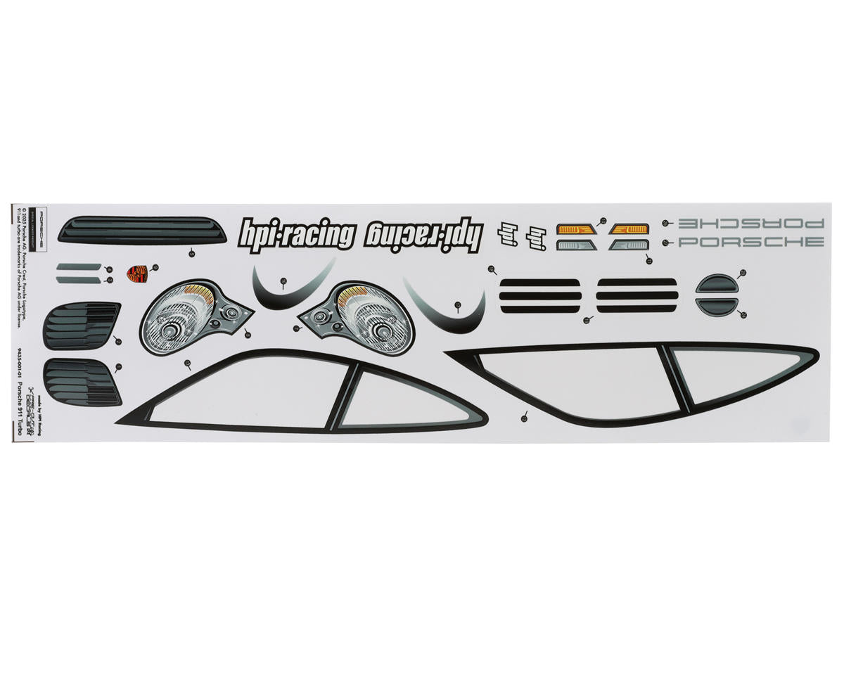 1-10 Porsche 911 Turbo Body Set (200mm) [HPI] 7435