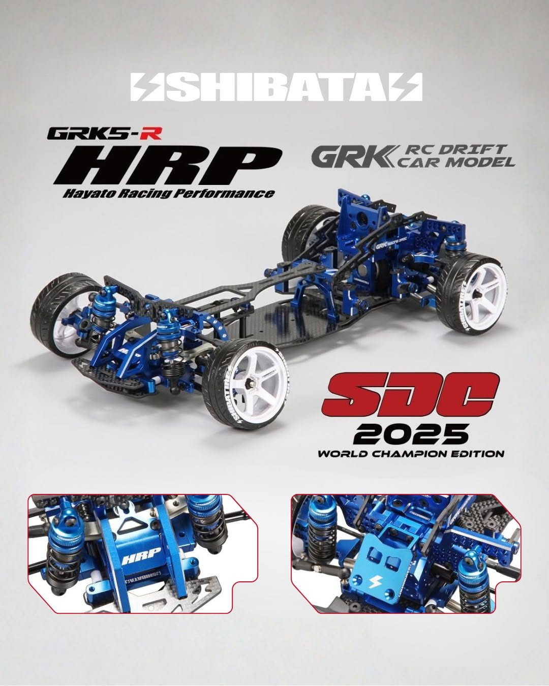 PREORDER: SHIBATA GRK5-R HRP Full Kit BLUE LIMITED EDITION  1-10 RWD RC Drift Chassis  [R31 House] GRK5RYH