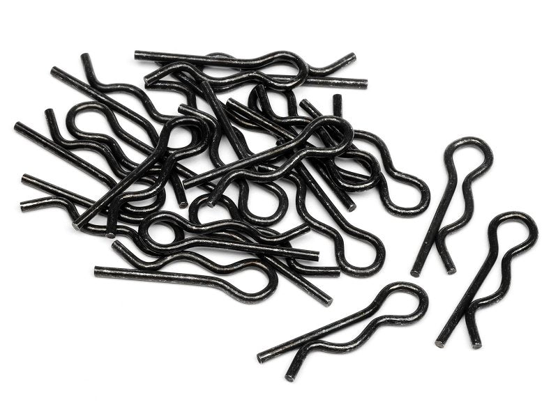 1-10 6mm Body Clip Pins - BLACK 20 pcs (20 pack)[HPI Racing] 75106