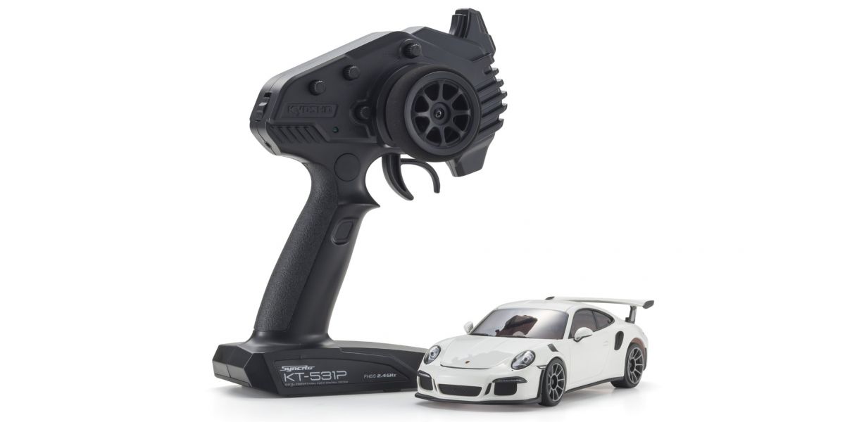 MINI-Z Racer MR-04 RWD Porsche 911 GT3 RS White Readyset RTR (Ready to Run) [KYOSHO] 32358W