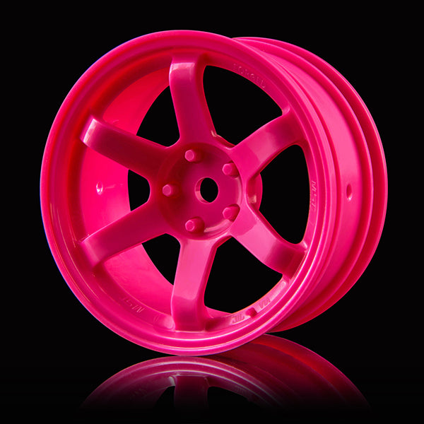 Hot Pink High Traction 5mm 7mm 1-10 TE37 Style Wheels [MST] 832302HP 832301HP