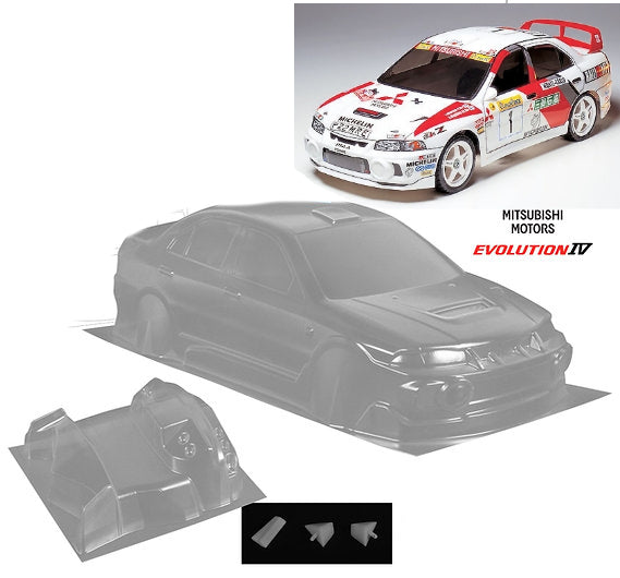 Mitsubishi Lancer Evo IV Evolution 4 1-10  Body Shell [Quality RC] QRC-114