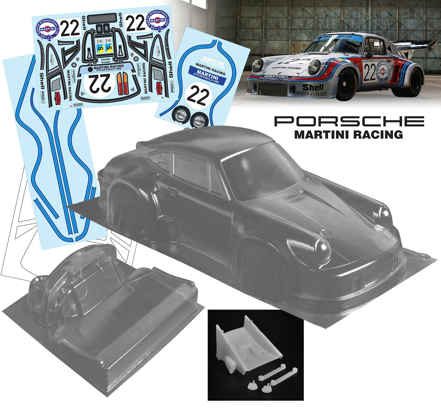 1974 Porsche 911 RSR TURBO 1-10 Body Shell [Quality RC] QRC-121