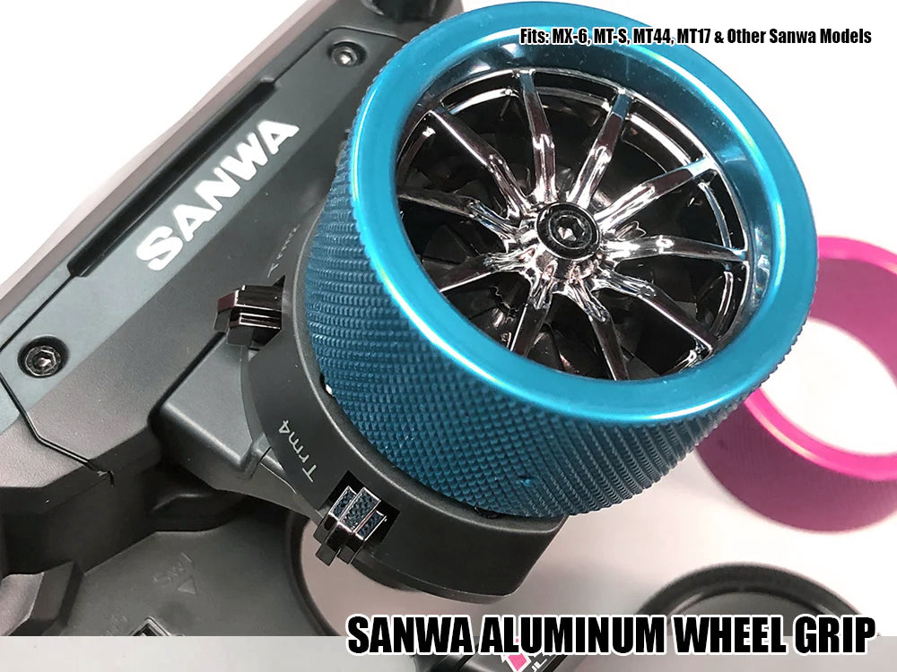 Aluminum (TEAL) Steering Grip for SANWA MX-6 MT-S MTS MX6 MT44 MT17 MT-44 MT-17 [ Scale Reflex ] 861510