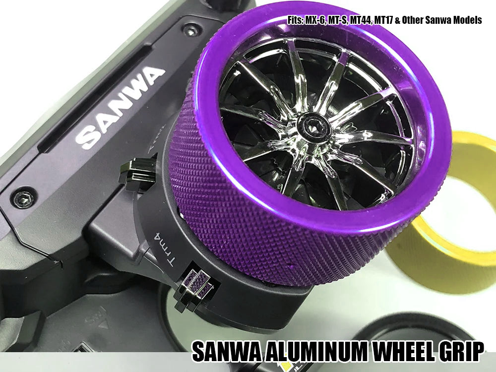 Aluminum (PURPLE) Steering Grip for SANWA MX-6 MT-S MTS MX6 MT44 MT17 MT-44 MT-17 [ Scale Reflex ] 861450