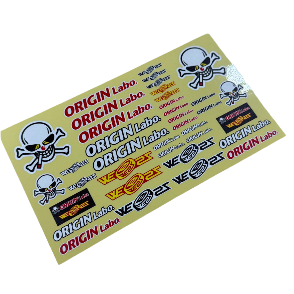 Origin 8 Sticker ORIGIN LABO License Decal Sheet (210mmx120mm) for 1-10 Drift Car Graph ...