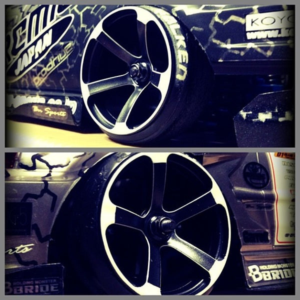 DRS-5 WHEEL SUPER HIGH TRACTION MATTE CHROME 5mm 7mm 8mm [Topline RC ...
