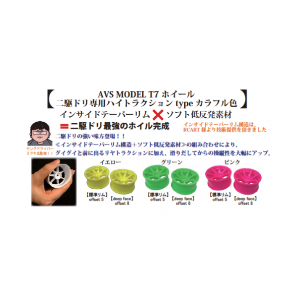 Advan AVS T7 HIGH TRACTION  Wheels (PINK) Rims 5mm - 8mm [Topline RC] IW-2208PK IW-2205PK