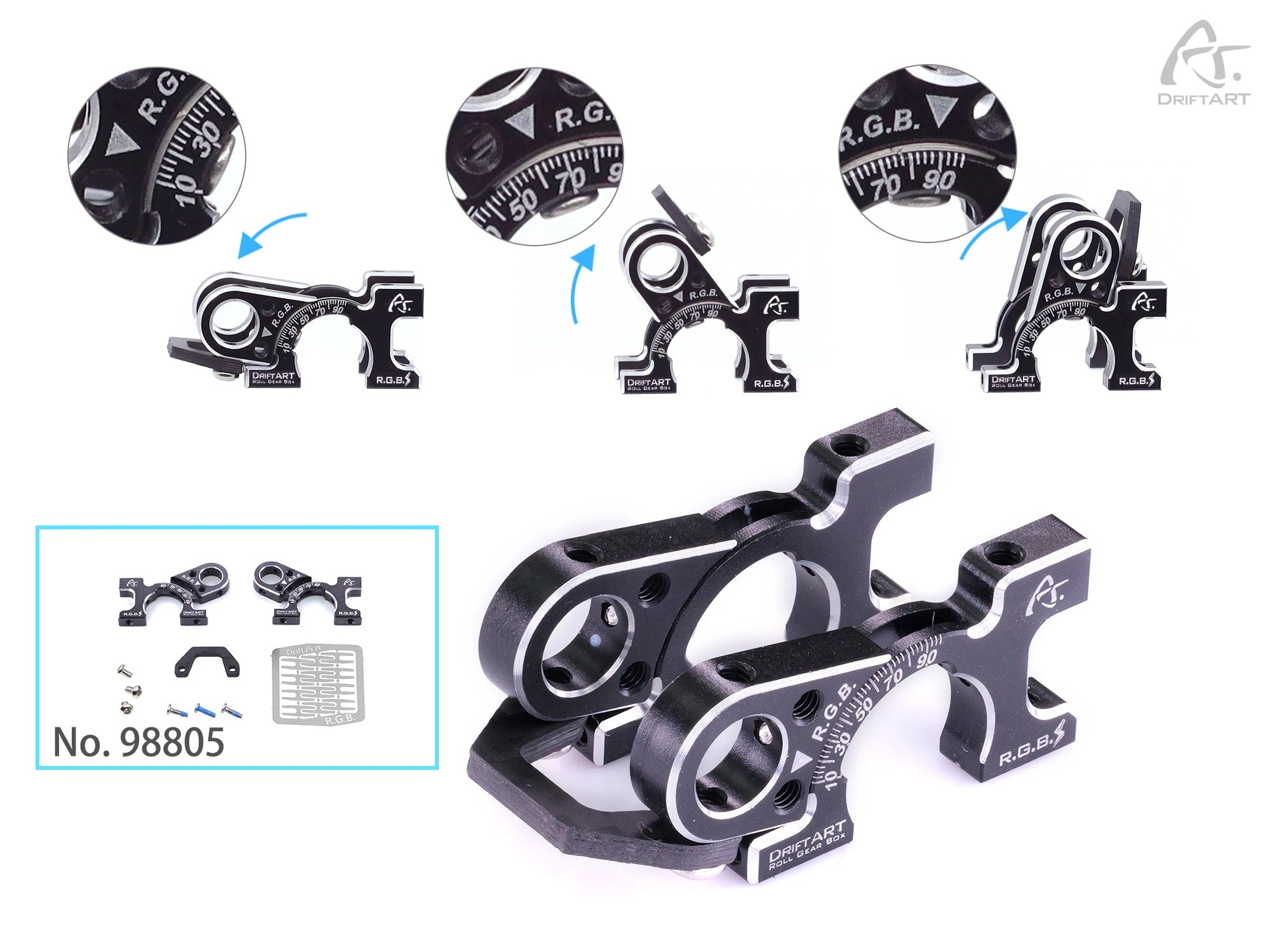 Alloy Roll Gear Box Lightning Version For DA3 DA4 DA2 [Drift Art] 98805